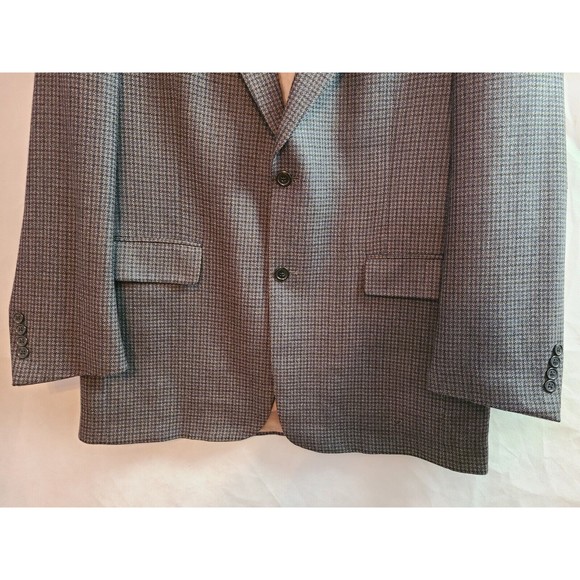 Austin Reed Men's (43R) Blue, Black, Olive Wool Sports Coat Jacket, Made in USA - Picture 3 of 16